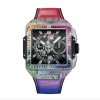 HUBLOT SQUARE BANG UNICO TITANIUM RAINBOW