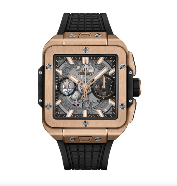 HUBLOT SQUARE BANG UNICO KING GOLD