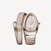 BVLGARI SERPENTI TUBOGAS WHITE DIAL STEEL AND ROSE GOLD