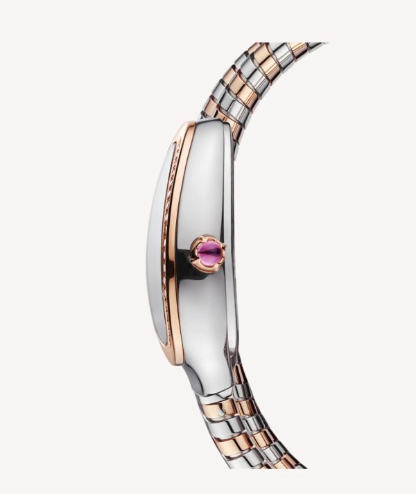 BVLGARI SERPENTI TUBOGAS WHITE DIAL STEEL AND ROSE GOLD DIAMONDS
