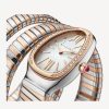 BVLGARI SERPENTI TUBOGAS WHITE DIAL STEEL AND ROSE GOLD DIAMONDS