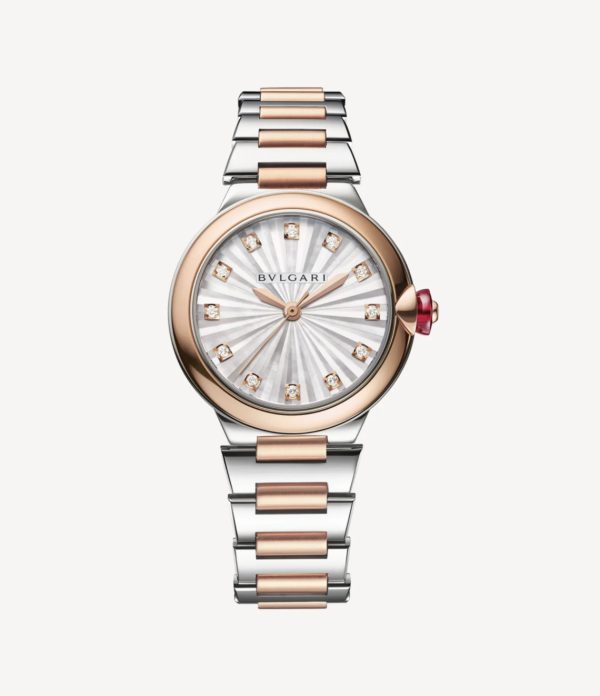 BVLGARI LVCEA STEEL & ROSE GOLD
