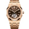 Royal Oak Selfwinding Flying Tourbillon Baguette Diamond Brown Dial