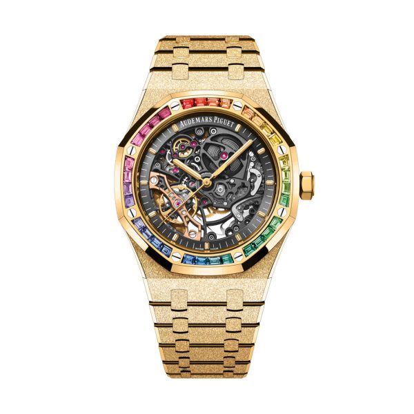 Royal Oak Frosted Gold Double Balance Wheel Openworked