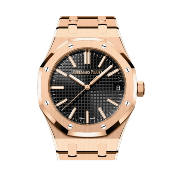 Royal Oak Selfwinding Pink Gold Black "Grande Tapisserie" Dial