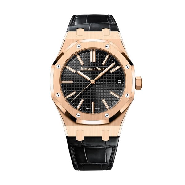 Royal Oak Selfwinding Pink Gold Black "Grande Tapisserie" Dial