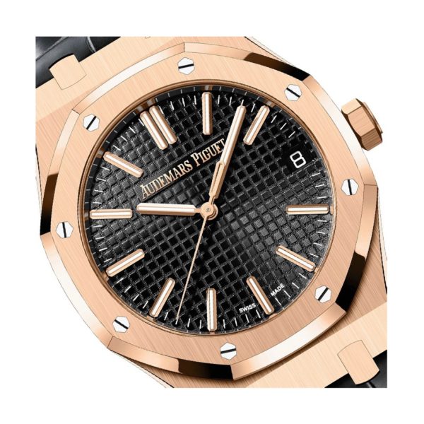 Royal Oak Selfwinding Pink Gold Black "Grande Tapisserie" Dial