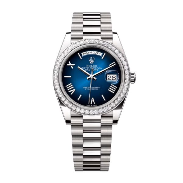 Rolex Day-Date White Gold 228349RBR-0045 Blue Ombre Brand new 2024