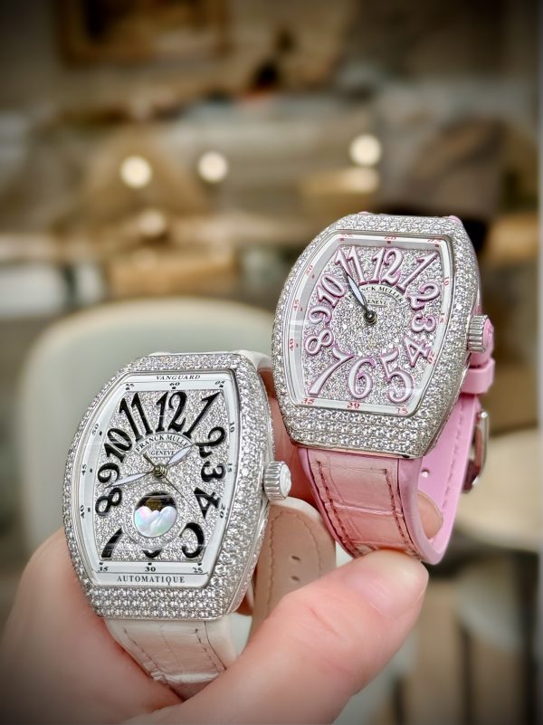 Franck Muller Vanguard V32 Steel Full Diamond Moonphase