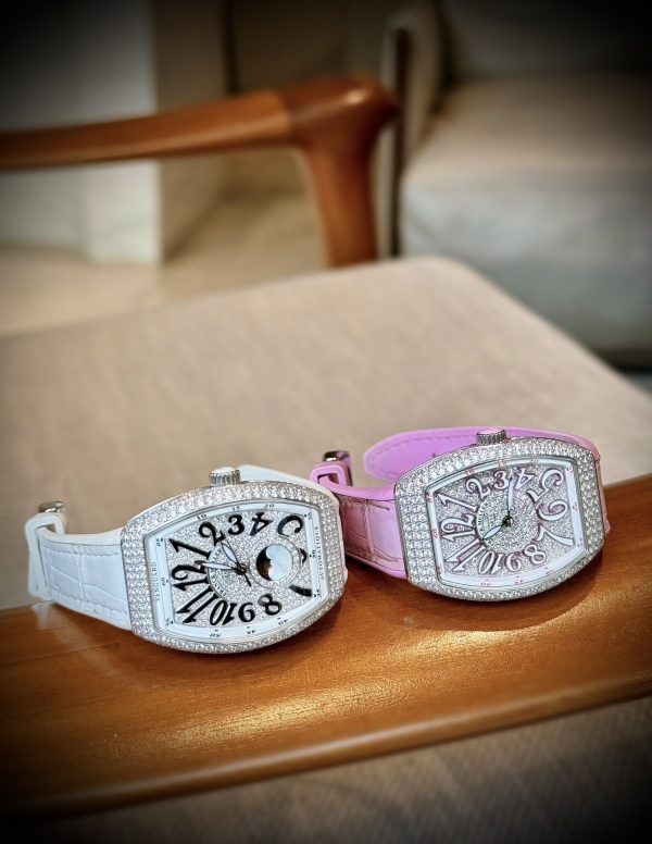 Franck Muller Vanguard V32 Steel Full Diamond Moonphase