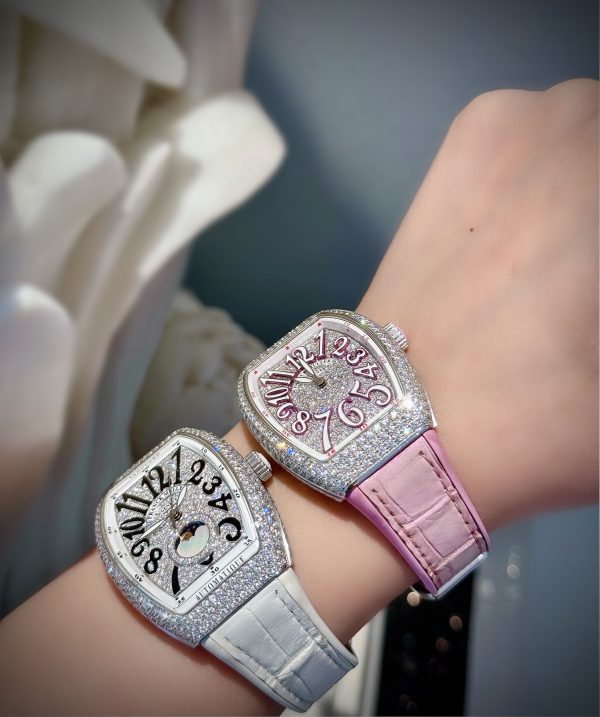 Franck Muller Vanguard V32 Steel Full Diamond Moonphase