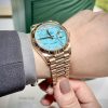 Rolex Everose Gold Day-Date 36 128235-0064 Mặt Số Turquoise