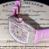 Franck Muller Vanguard V32 Full Diamond Steel Pink
