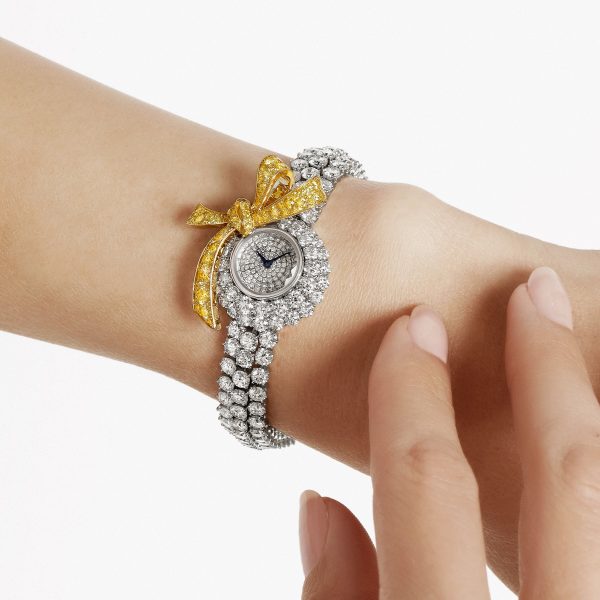 Graff Tilda's Bow Diamond Watch White and Yellow Gold Diamond Dial Brand new