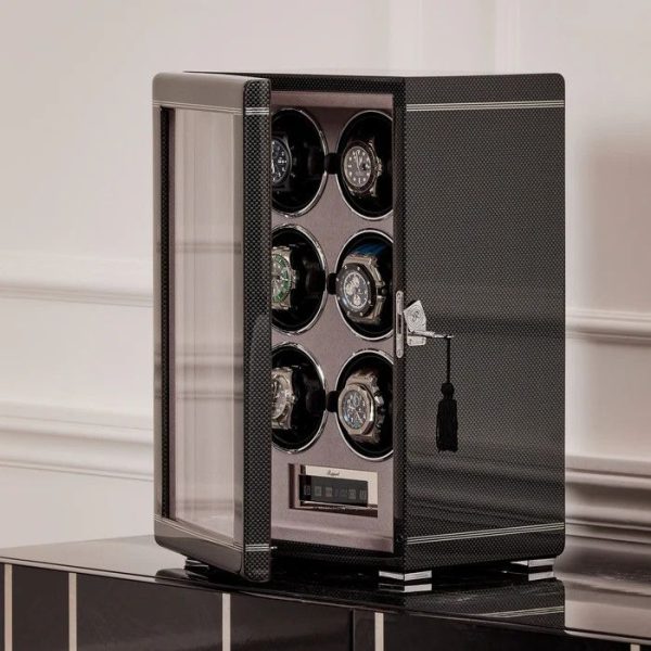 Hộp quay đồng hồ 6 ổ Formula Six Watch Winder Carbon Fibre W566