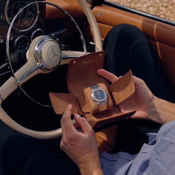 Box du lịch 1 đồng hồ Berkeley Single Watch Roll Tan