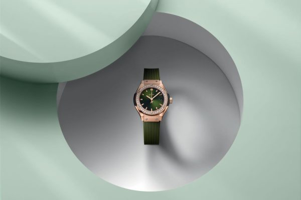 Hublot Classic Fusion King Gold Green Diamonds 29mm new model 2024