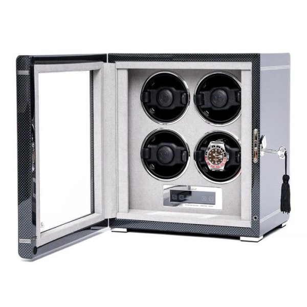 Hộp quay đồng hồ 4 ổ Formula Quad Watch Winder Carbon Fibre W564
