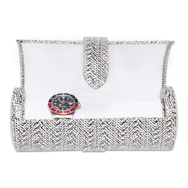 Box du lịch 3 đồng hồ Marlow Three Watch Roll White