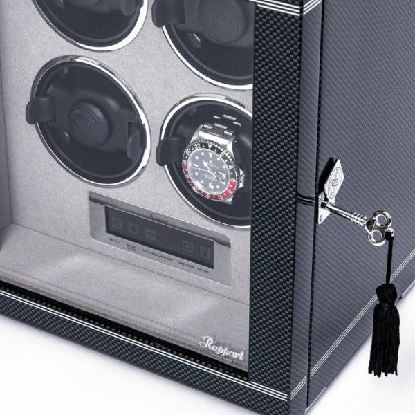 Hộp quay đồng hồ 4 ổ Formula Quad Watch Winder Carbon Fibre W564