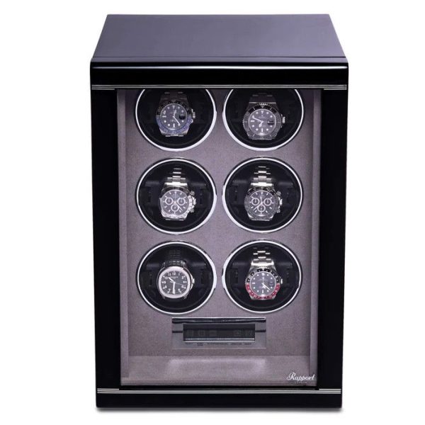 Hộp quay đồng hồ 6 ổ Formula Six Watch Winder Black W556