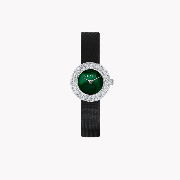 Graff Spiral Watch White Gold Malachite Dial 23mm Brand new