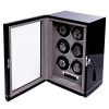 Hộp quay đồng hồ 6 ổ Formula Six Watch Winder Black W556