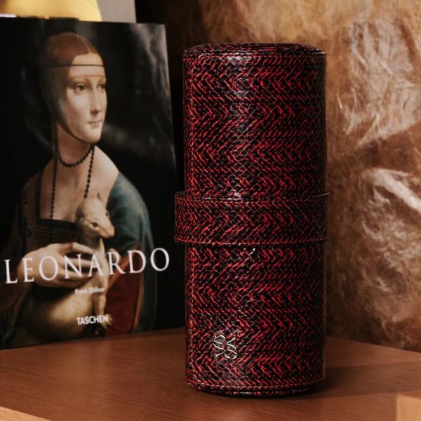 Box du lịch 3 đồng hồ Marlow Three Watch Roll Red