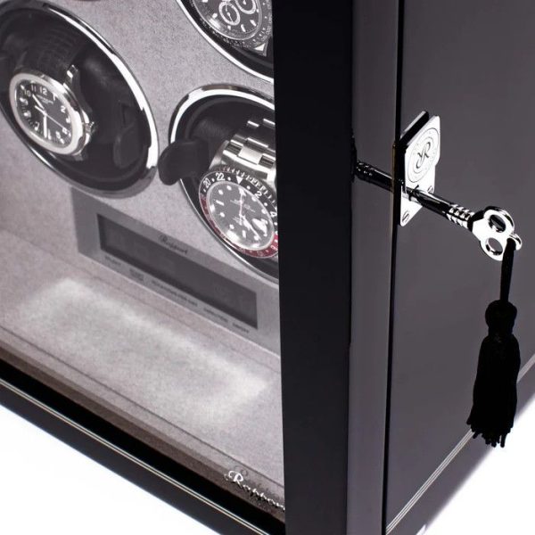 Hộp quay đồng hồ 6 ổ Formula Six Watch Winder Black W556