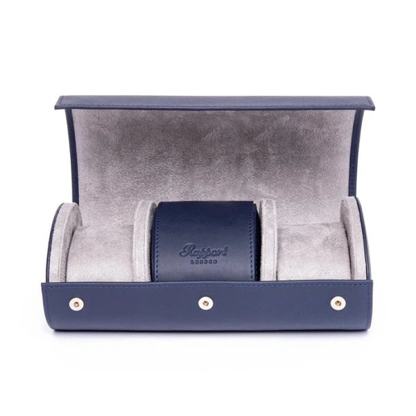 Box du lịch 3 đồng hồ Hyde Park Three Watch Roll Navy