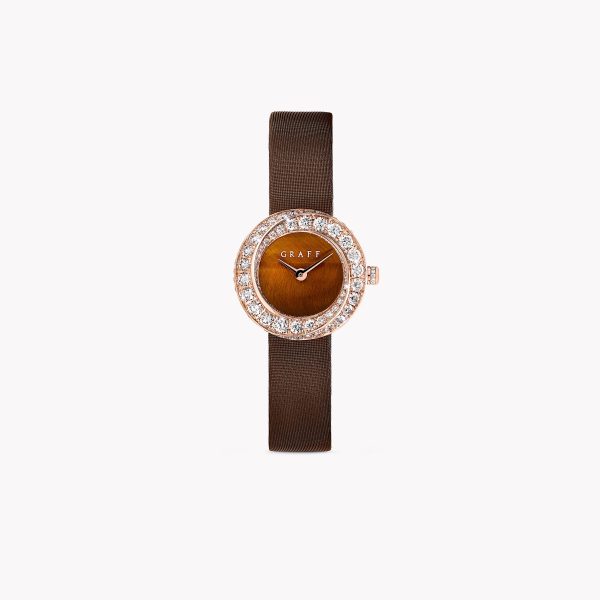 Graff Spiral Watch Rose Gold Tigers Eye Dial 23mm Brand new