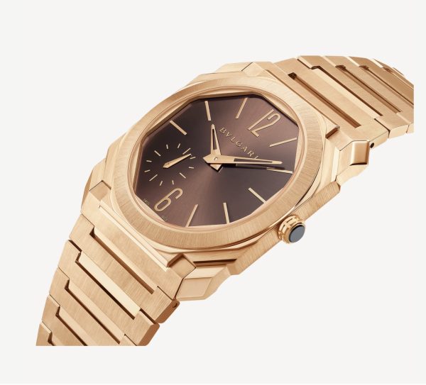 BVLGARI OCTO FINISSIMO ROSE GOLD BROWN DIAL