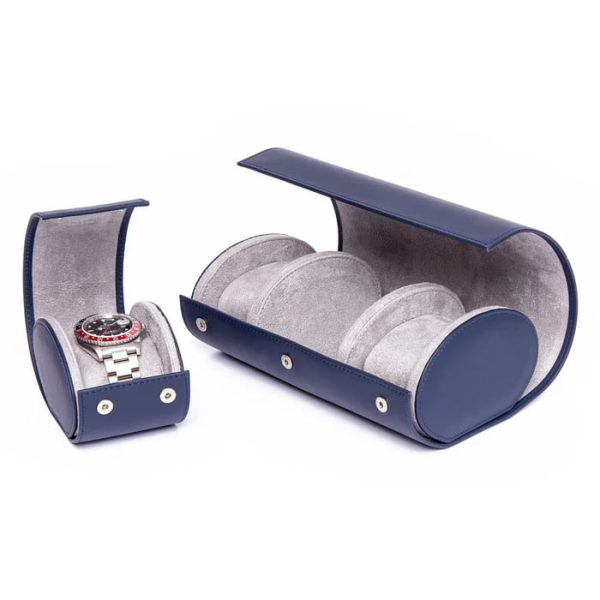 Box du lịch 3 đồng hồ Hyde Park Three Watch Roll Navy