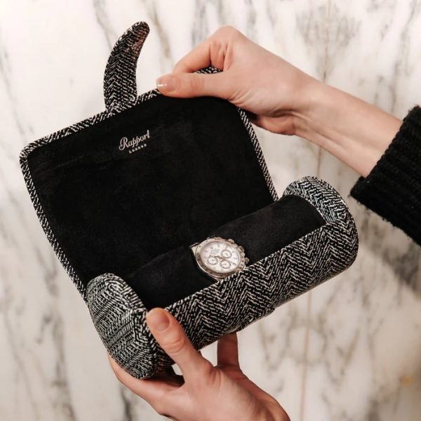 Box du lịch 3 đồng hồ Marlow Three Watch Roll Black