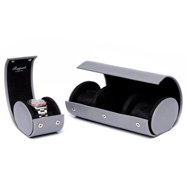 Box du lịch 3 đồng hồ Hyde Park Three Watch Roll Grey