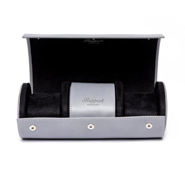 Box du lịch 3 đồng hồ Hyde Park Three Watch Roll Grey