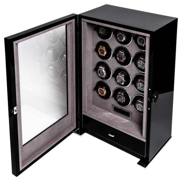 Hộp quay đồng hồ 12 ổ Paramount Twelve Watch Winder Ebony W212