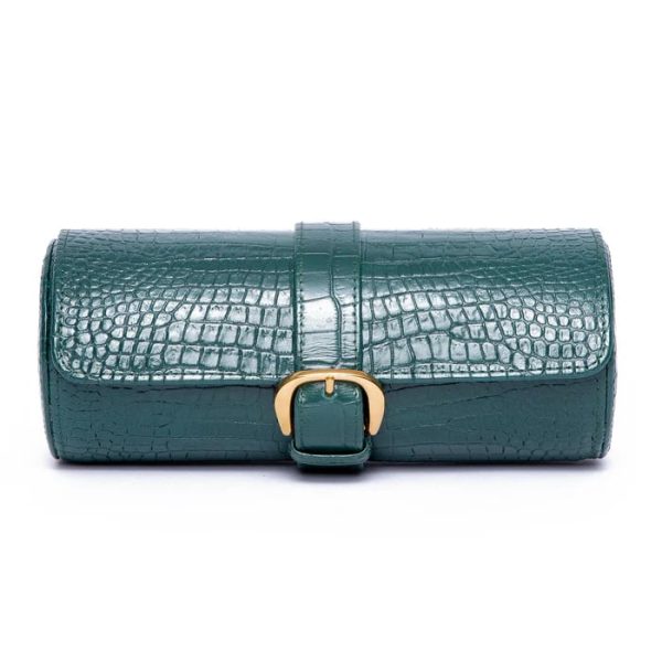 Box du lịch 3 đồng hồ Brompton Three Watch Roll Green