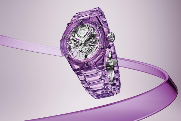 Hubot Big Bang Integrated Tourbillon Full Purple Sapphire 43mm New model 2024