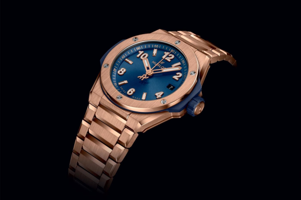 Hubot Big Bang Integrated Time Only King Gold Blue New model 2024