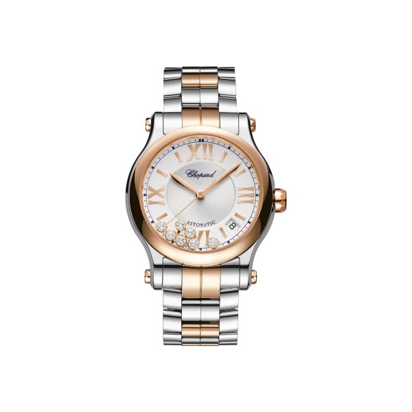 Chopard Happy Sport Lucent Steel Rose Gold Diamonds Brand New