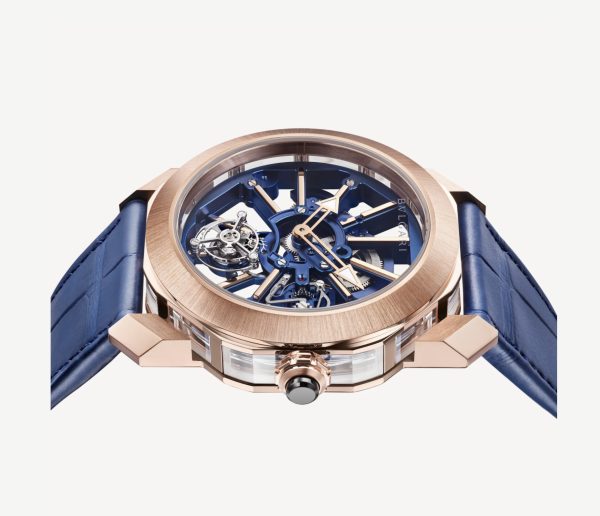 BVLGARI OCTO ROMA TOURBILLON ROSE GOLD BLUE DIAL