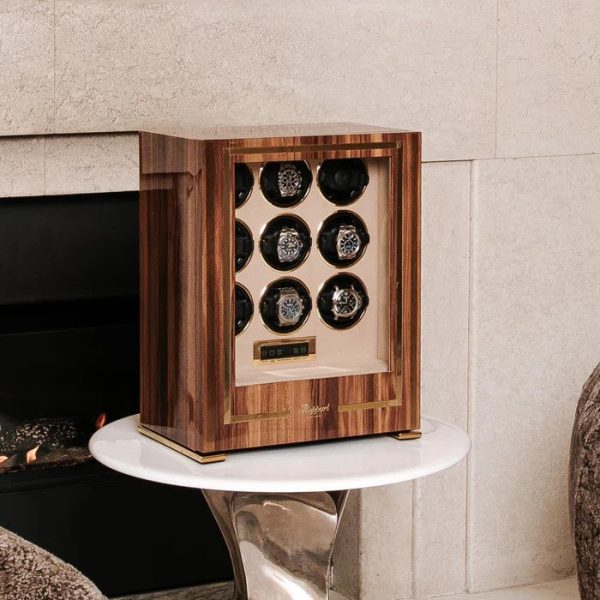 Hộp quay đồng hồ 9 ổ Paramount Nine Watch Winder Walnut W309