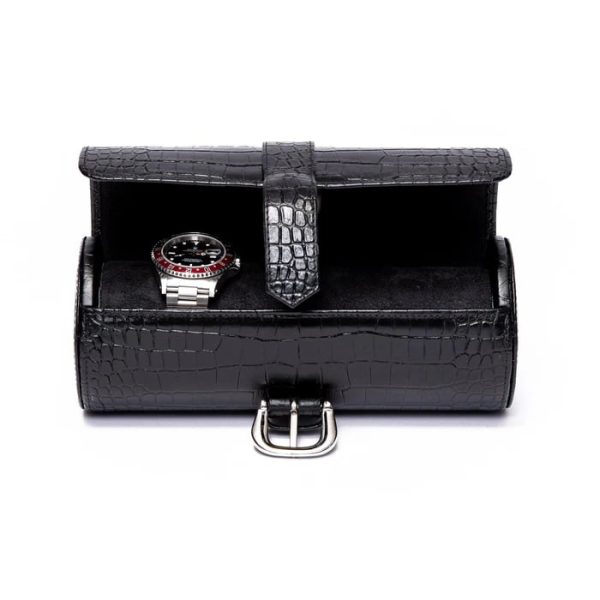 Box du lịch 3 đồng hồ Brompton Three Watch Roll Black