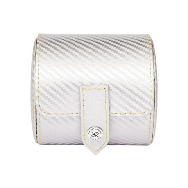 Box du lịch 1 đồng hồ Carbon Single Watch Roll Silver