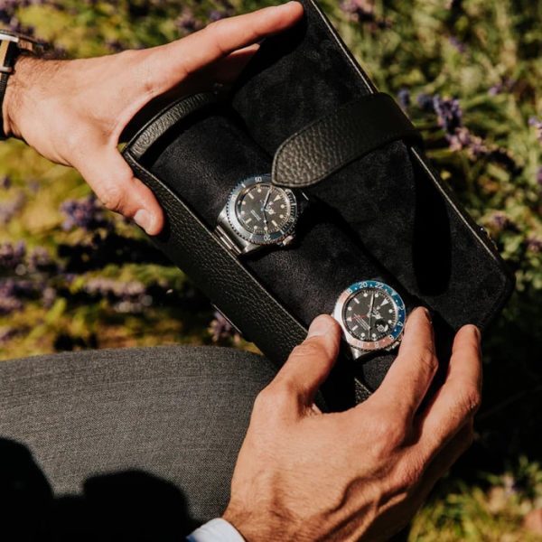 Box du lịch 3 đồng hồ Berkeley Three Watch Roll Black