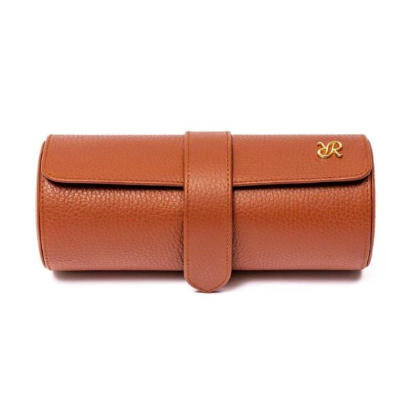 Box du lịch 3 đồng hồ Berkeley Three Watch Roll Tan