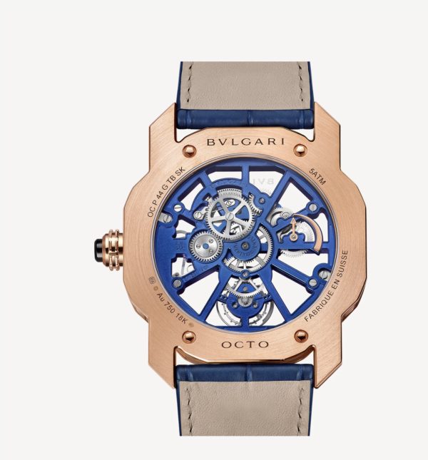 BVLGARI OCTO ROMA TOURBILLON ROSE GOLD BLUE DIAL