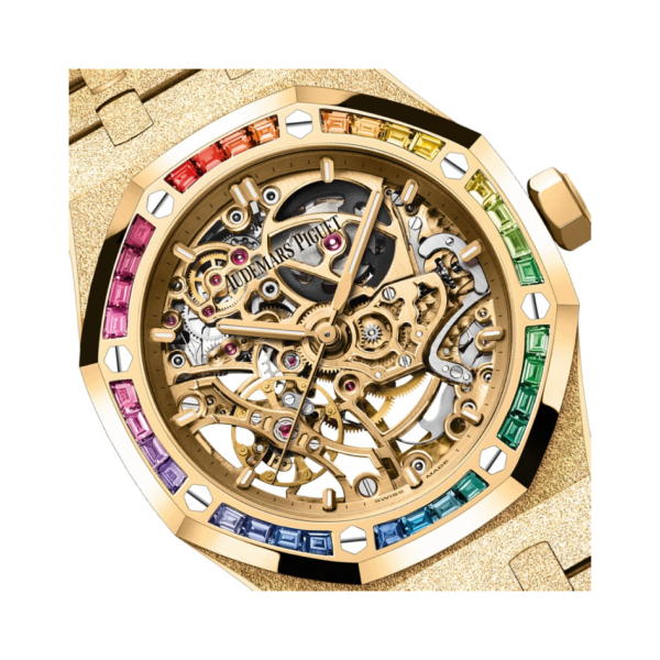 Royal Oak Frosted Gold Double Balance Wheel Openworked