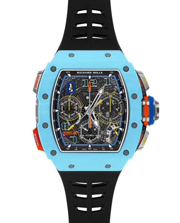 Richard Mille RM 65-01 Split-seconds Chronograph Pastek Blue Quartz TPT